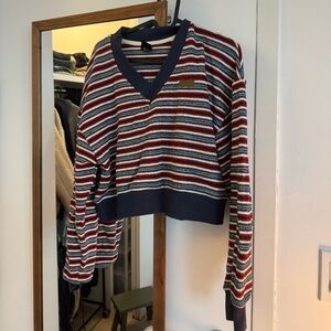 Stripe Navy Long sleeve Top